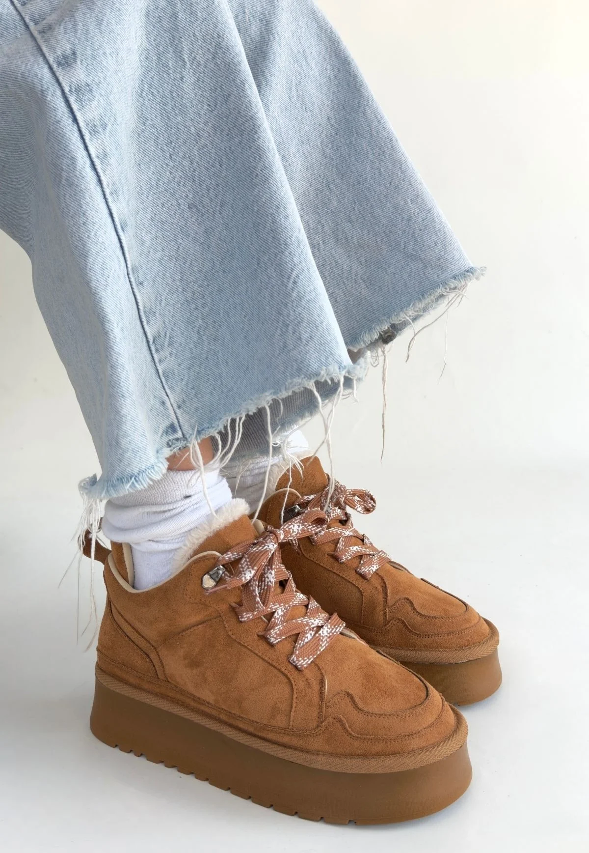 Muden Taba Süet Bağcıklı Bot