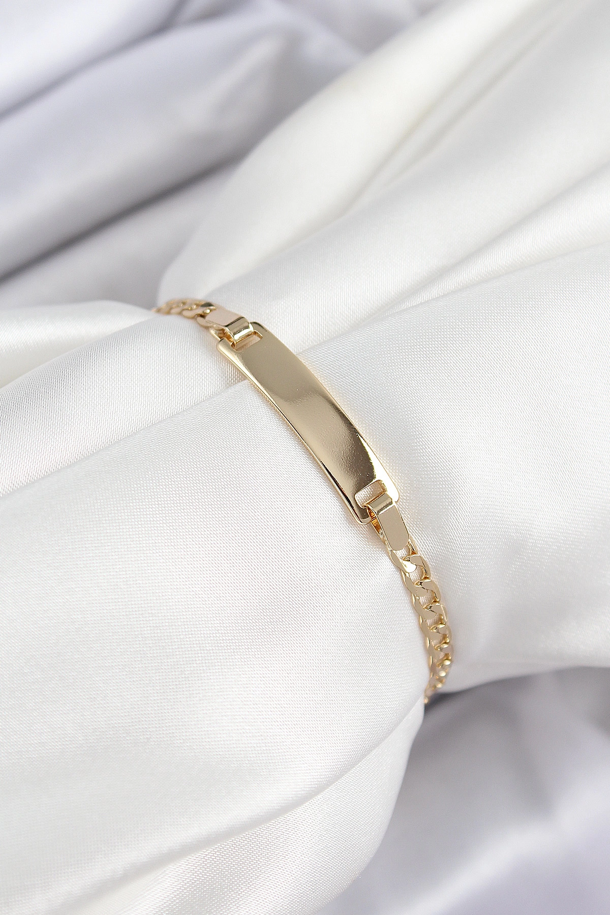 Pirinç Dikdörtgen Model Gold Renk Xuping Bebek Künyesi