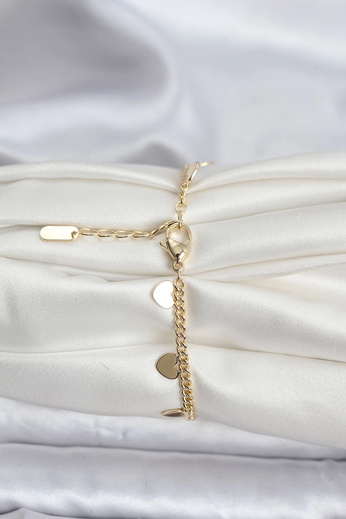 14K Gold Renk Kaplama Kalpli Model CM Kadın Bileklik