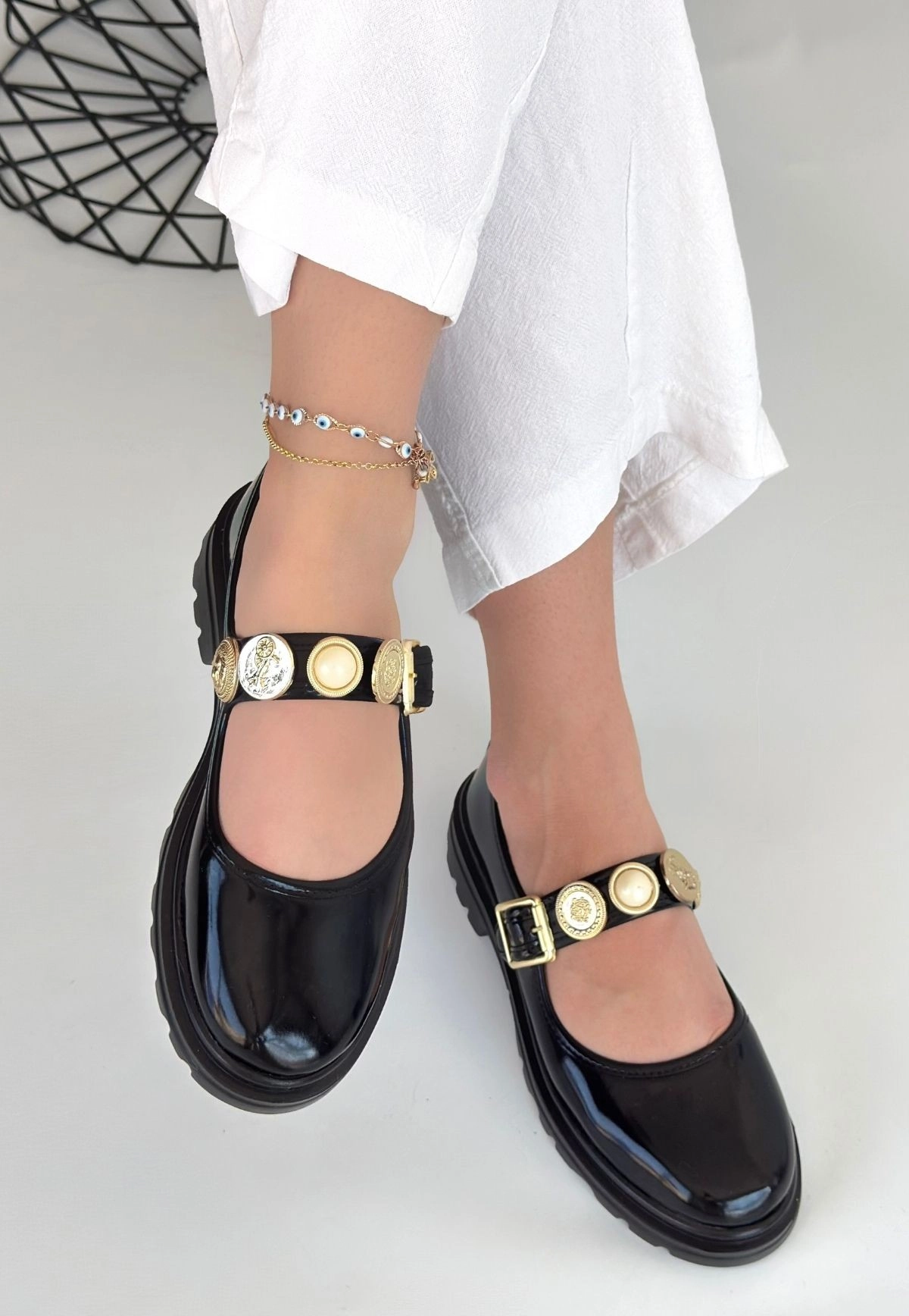 Okira Siyah Rugan Oxford Ayakkabı