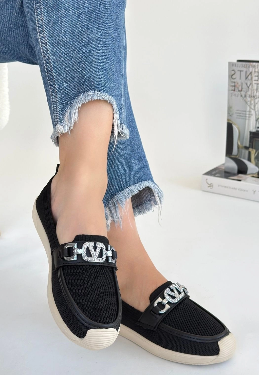 Wata Siyah Triko Babet Ayakkabı