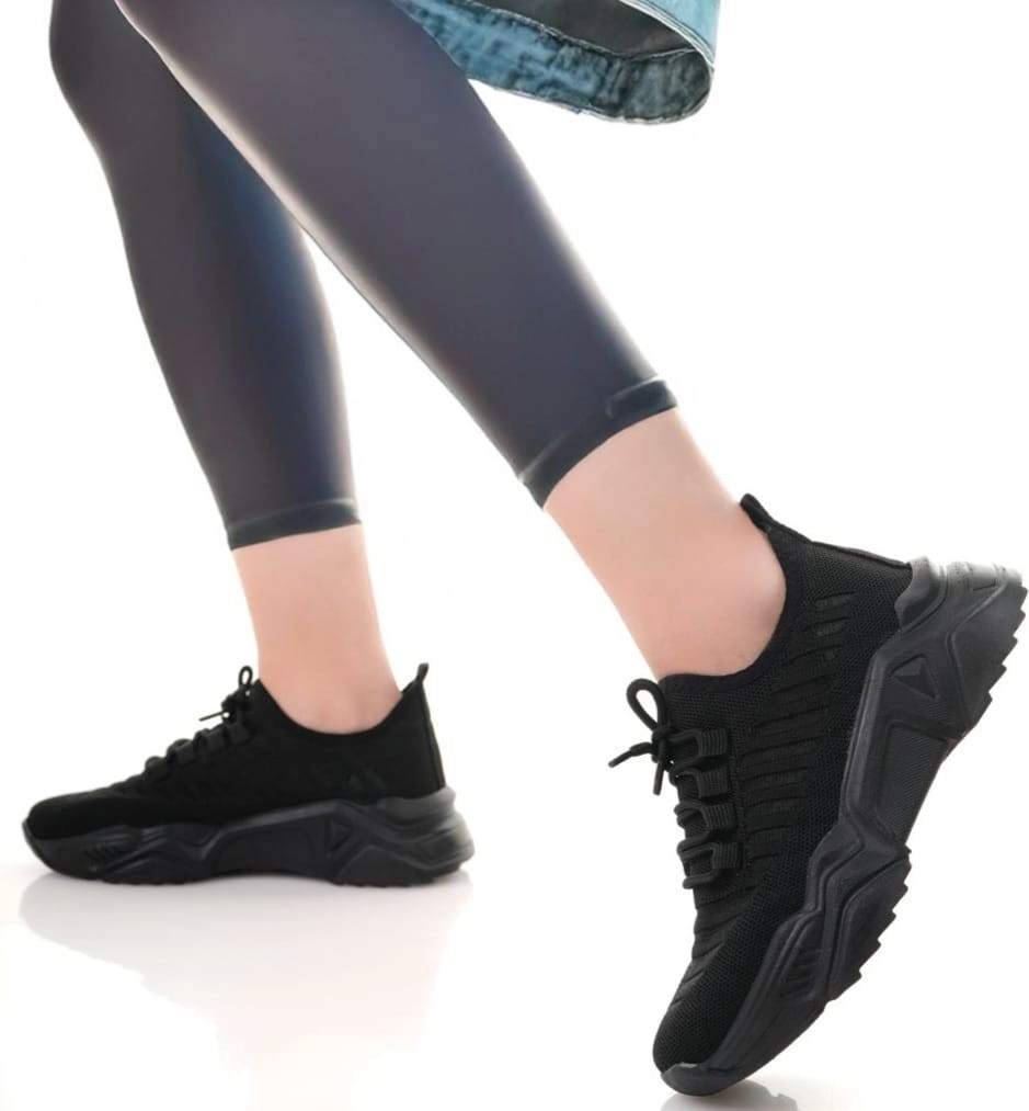 Ante Siyah Triko Bağcıklı Spor Ayakkabı