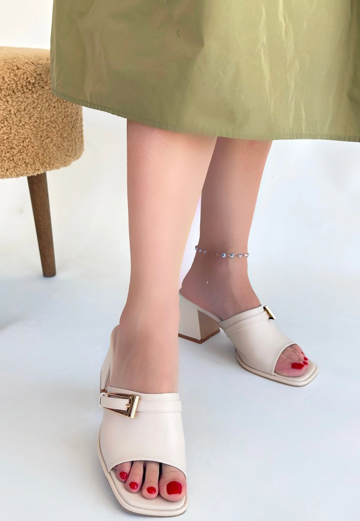 Ziva Bej Cilt Topuklu Terlik