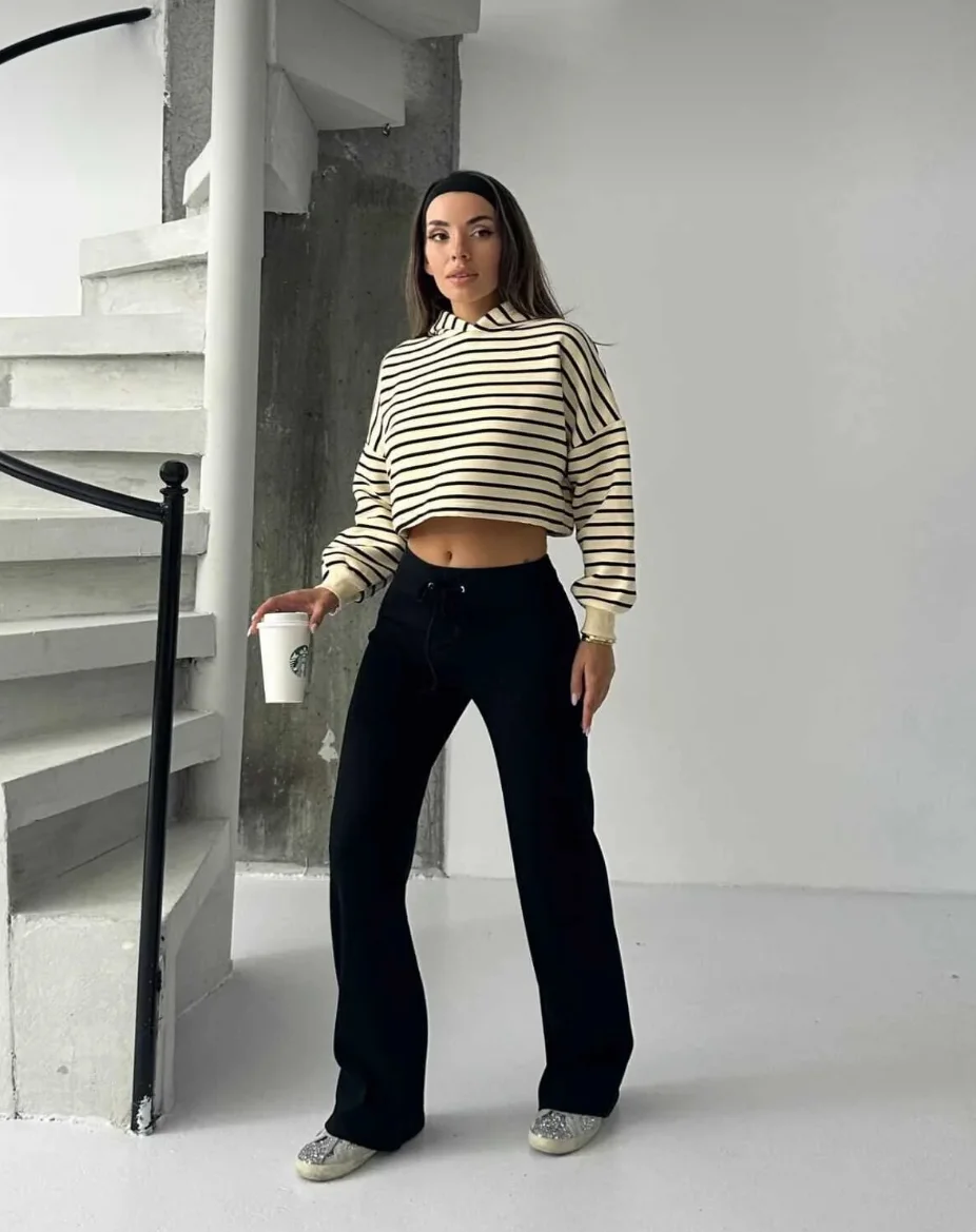 Kadın Modern Siyah Pantolon