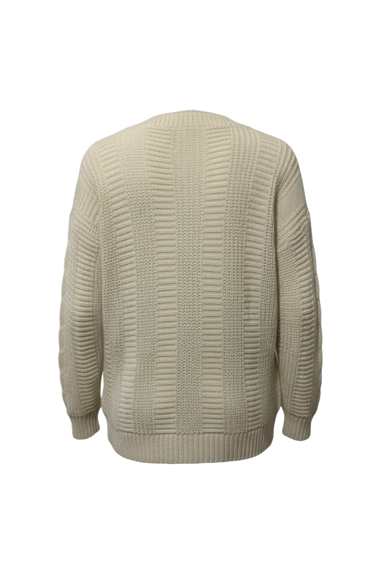 Kadın Krem Düğmeli Kısa Triko Hırka – Burgulu Örgü Desenli