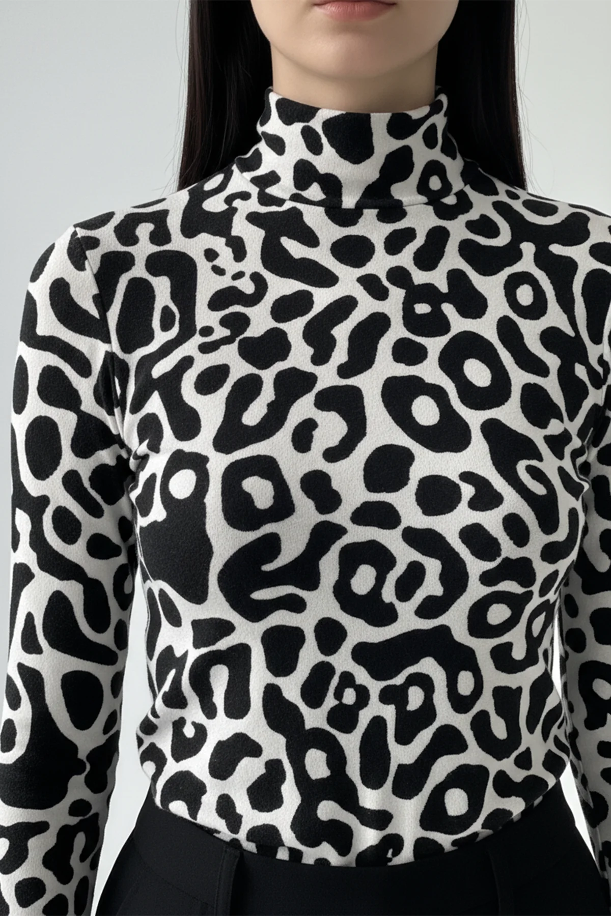 Kadın Zebra Desen Sandy Bluz