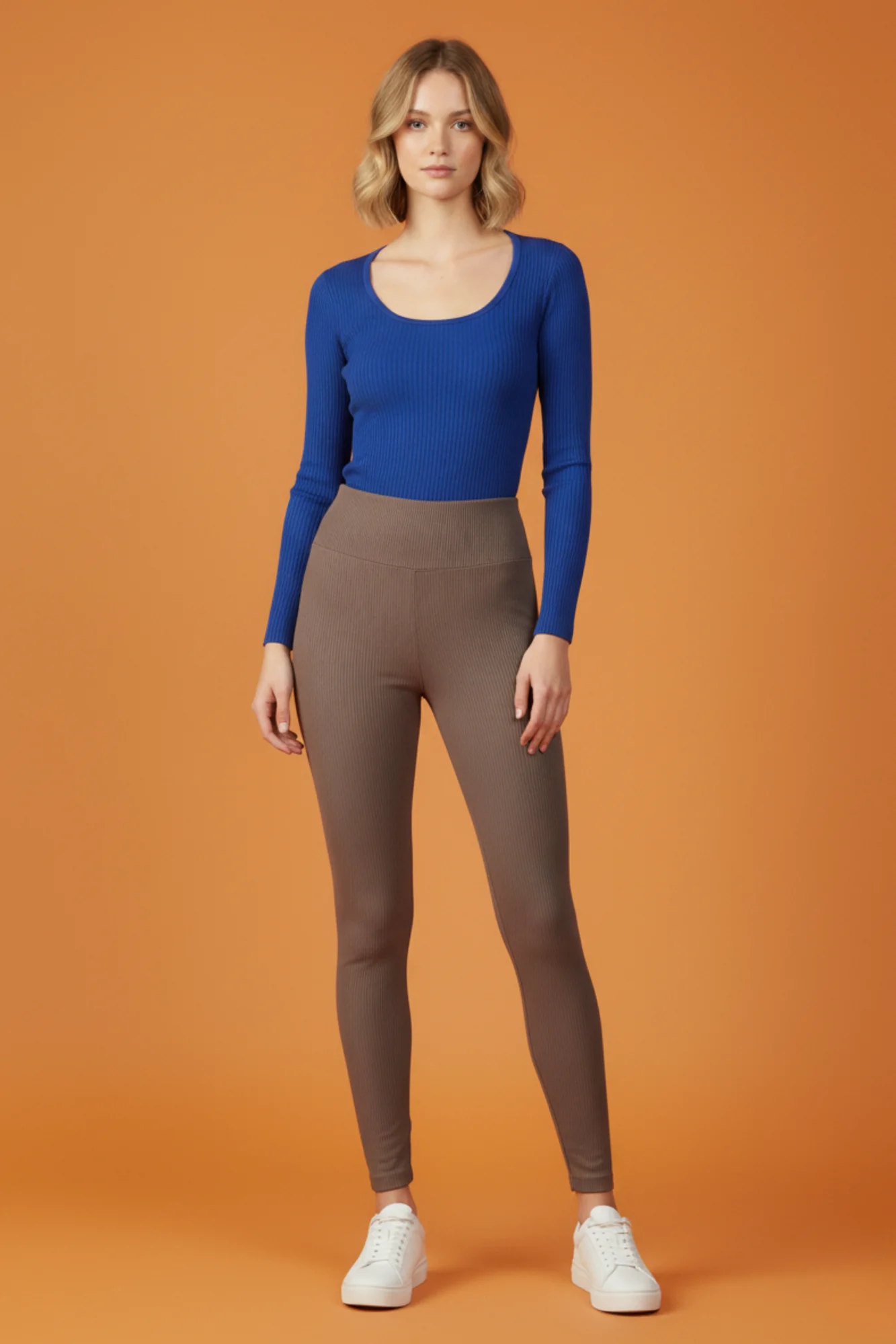 Kadın Fitilli Vizon Tayt