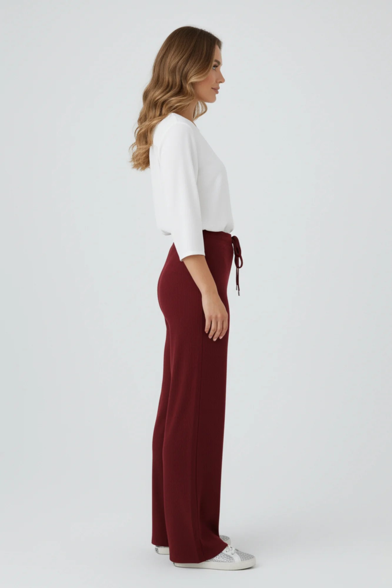 Kadın Modern Bordo Pantolon