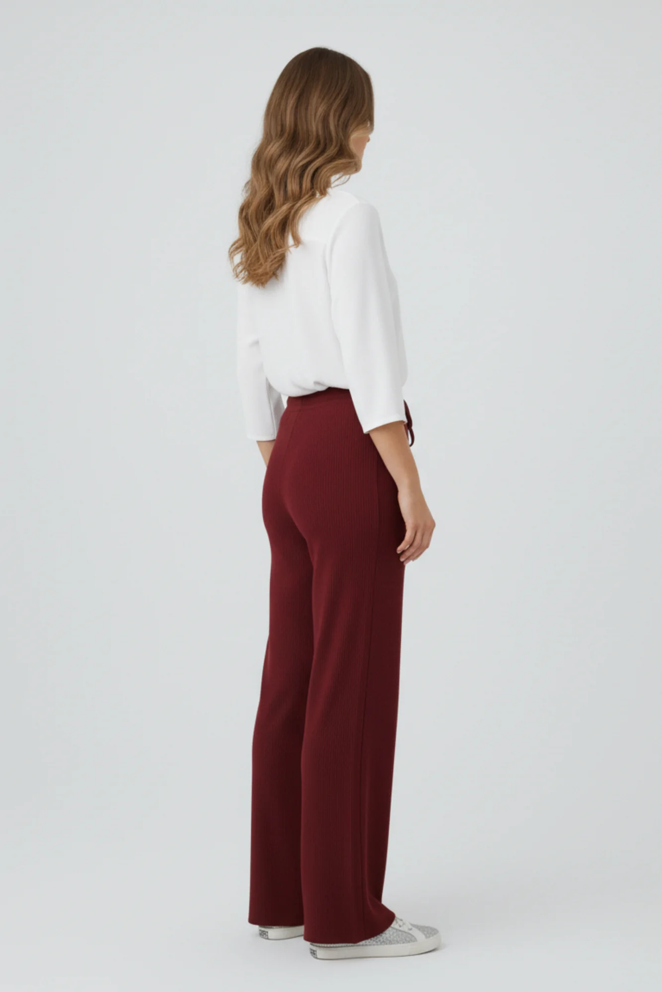 Kadın Modern Bordo Pantolon