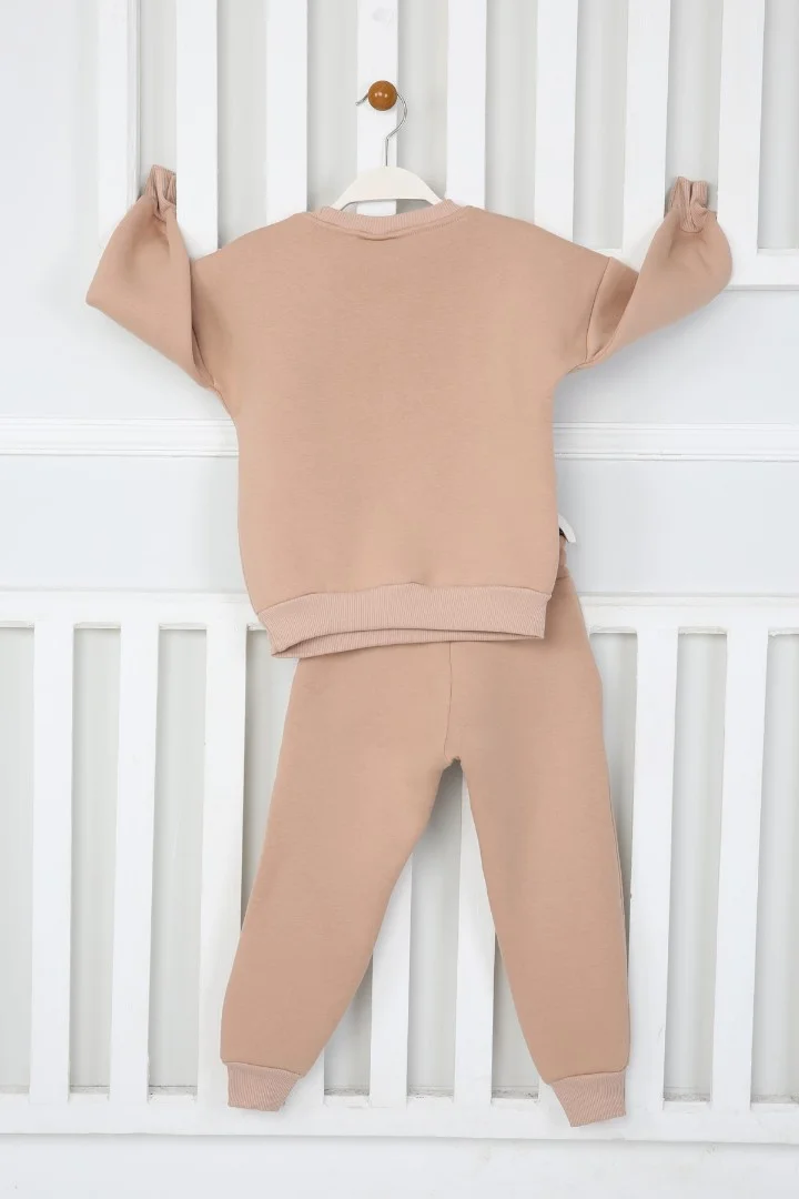 Üç İplik Şardonlu Baskılı Erkek Çocuk Günlük Takım