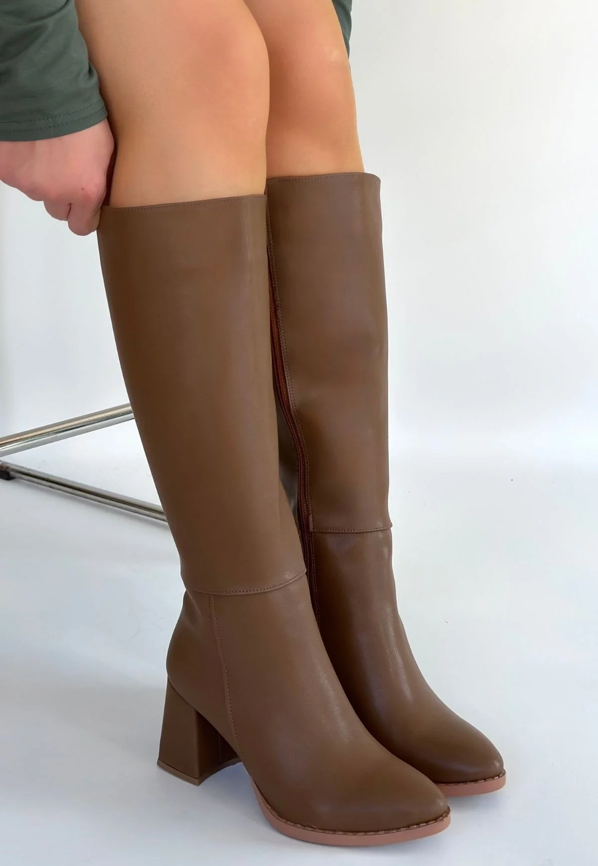 Morena Vizon Cilt BejTopuklu Çizme