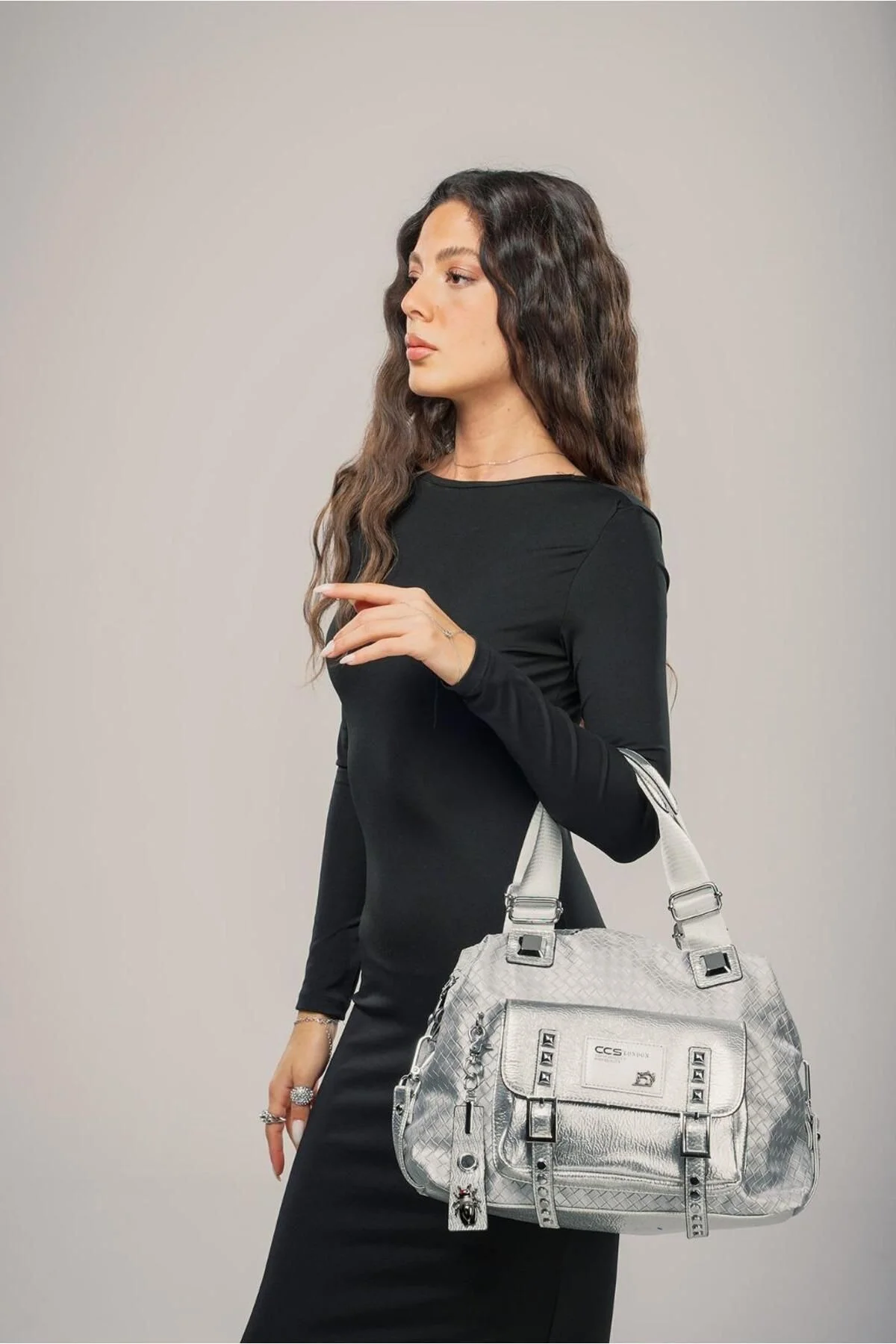 Wawin Gri Cilt Omuz Çantası