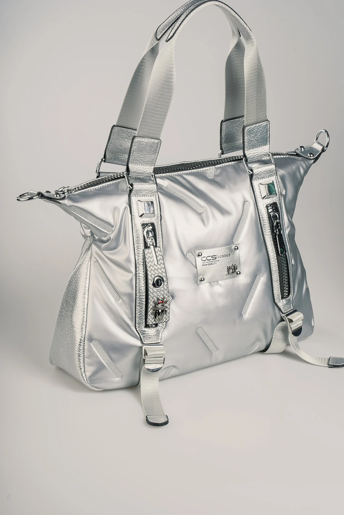 Tiven Gri Cilt Omuz Ve Kol Çantası