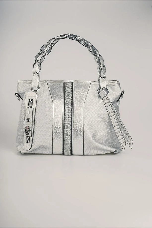 Jaxe Gri Cilt Omuz Çantası