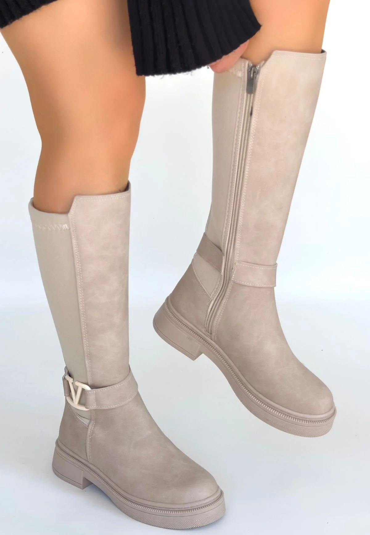 Diona Bej Nubuk Çizme