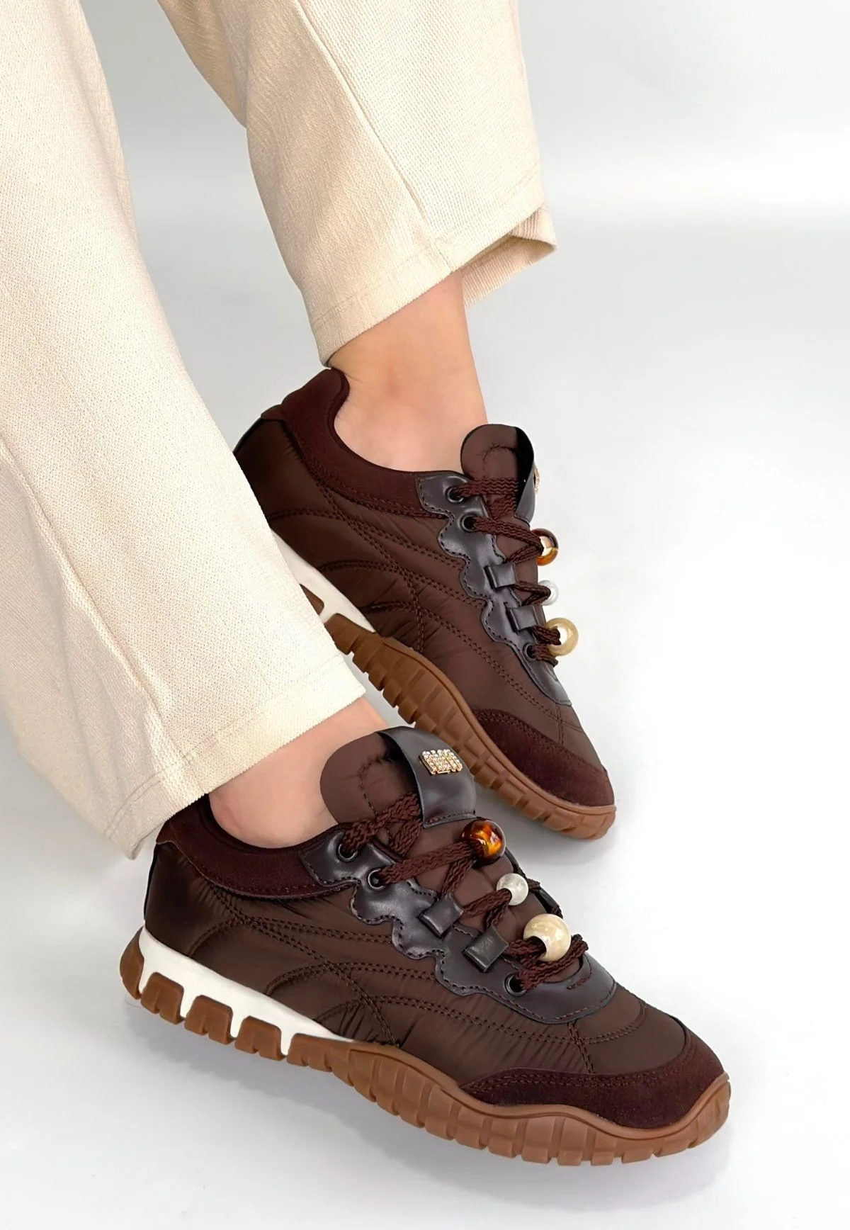 Tues Kahverengi Nubuk Bağcıklı Spor Ayakkabı