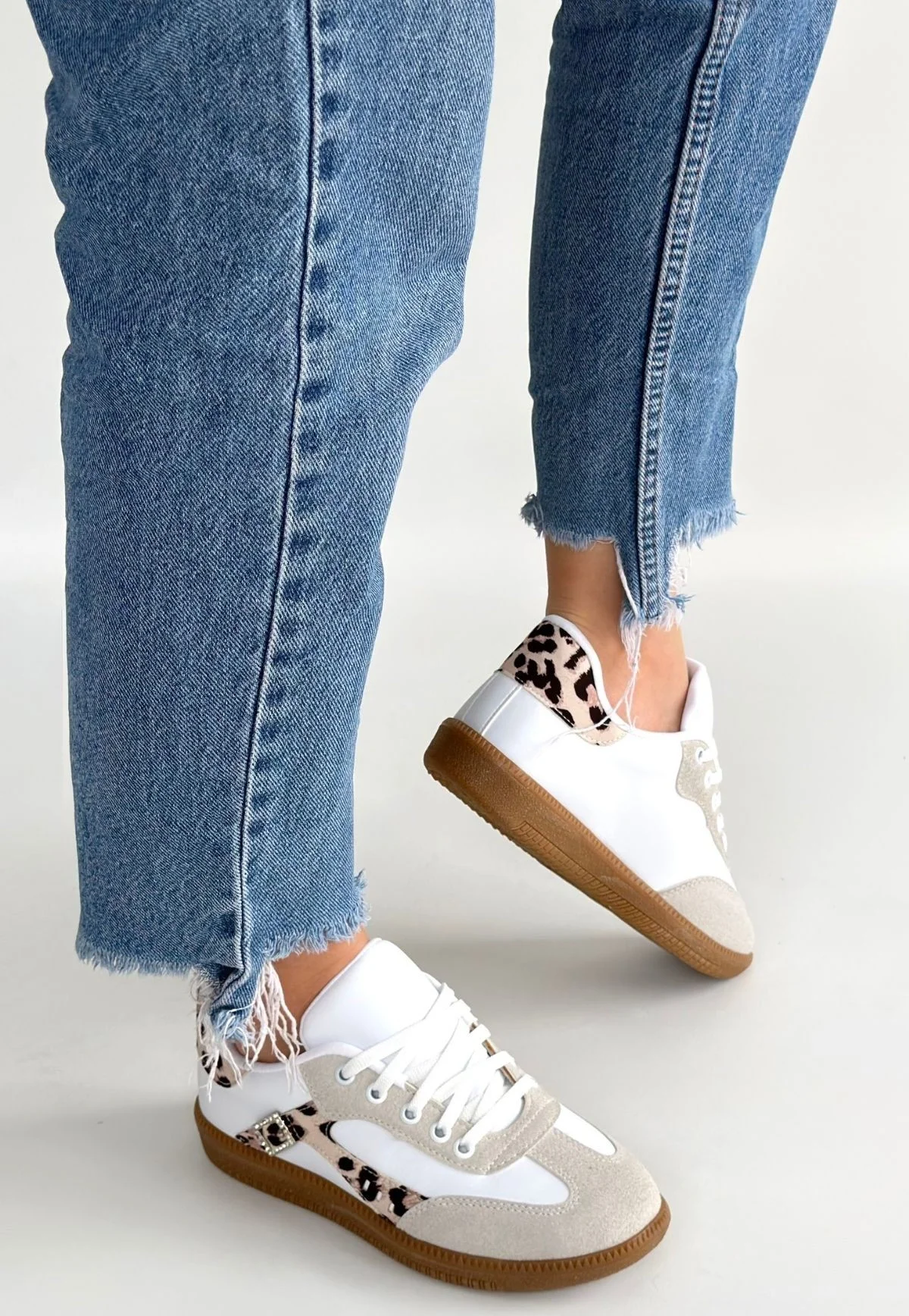 Mier Beyaz Cilt Bağcıklı Spor Ayakkabı