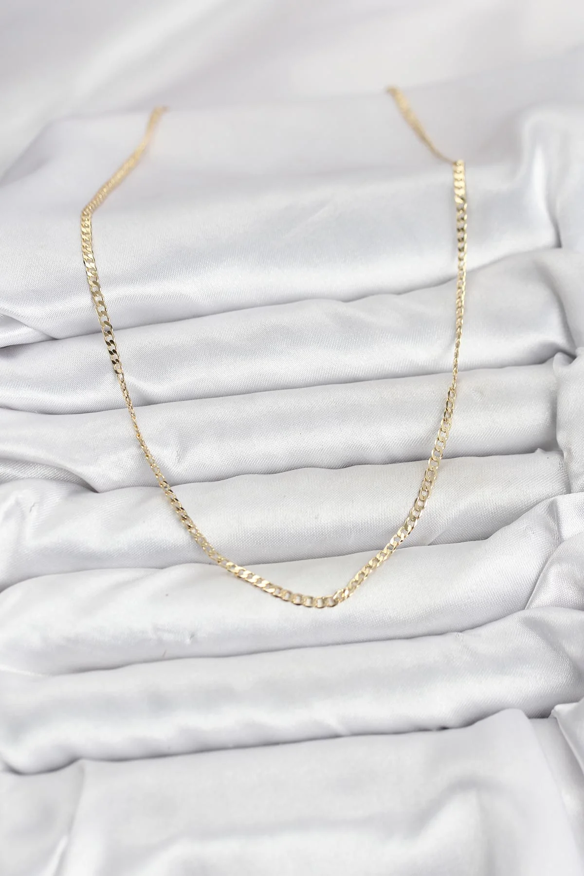 CM 14K Gold Renk Pirinç Zincir Model Kadın Kolye