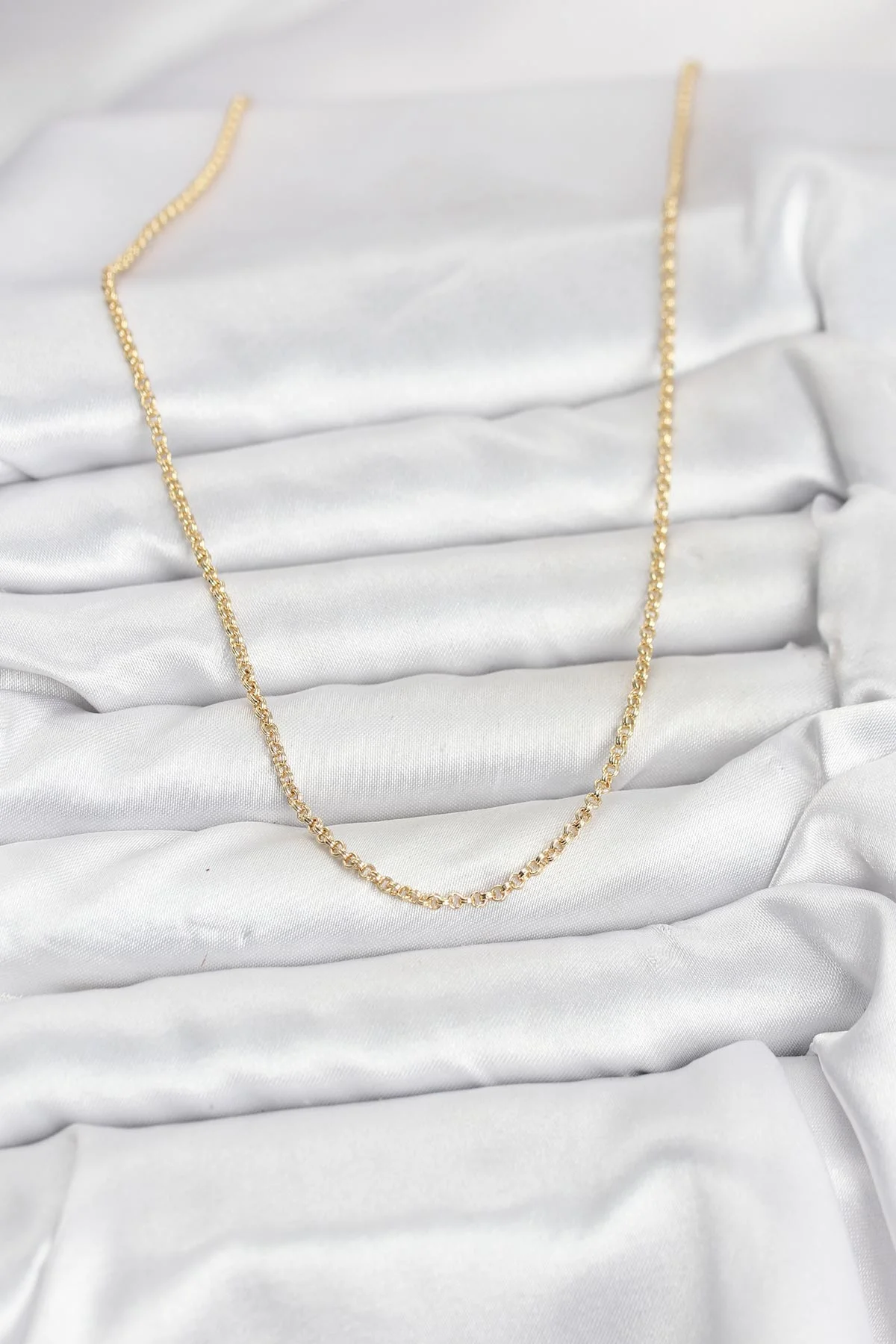 CM 14K Gold Renk Halka Model 60 cm Kadın Kolye