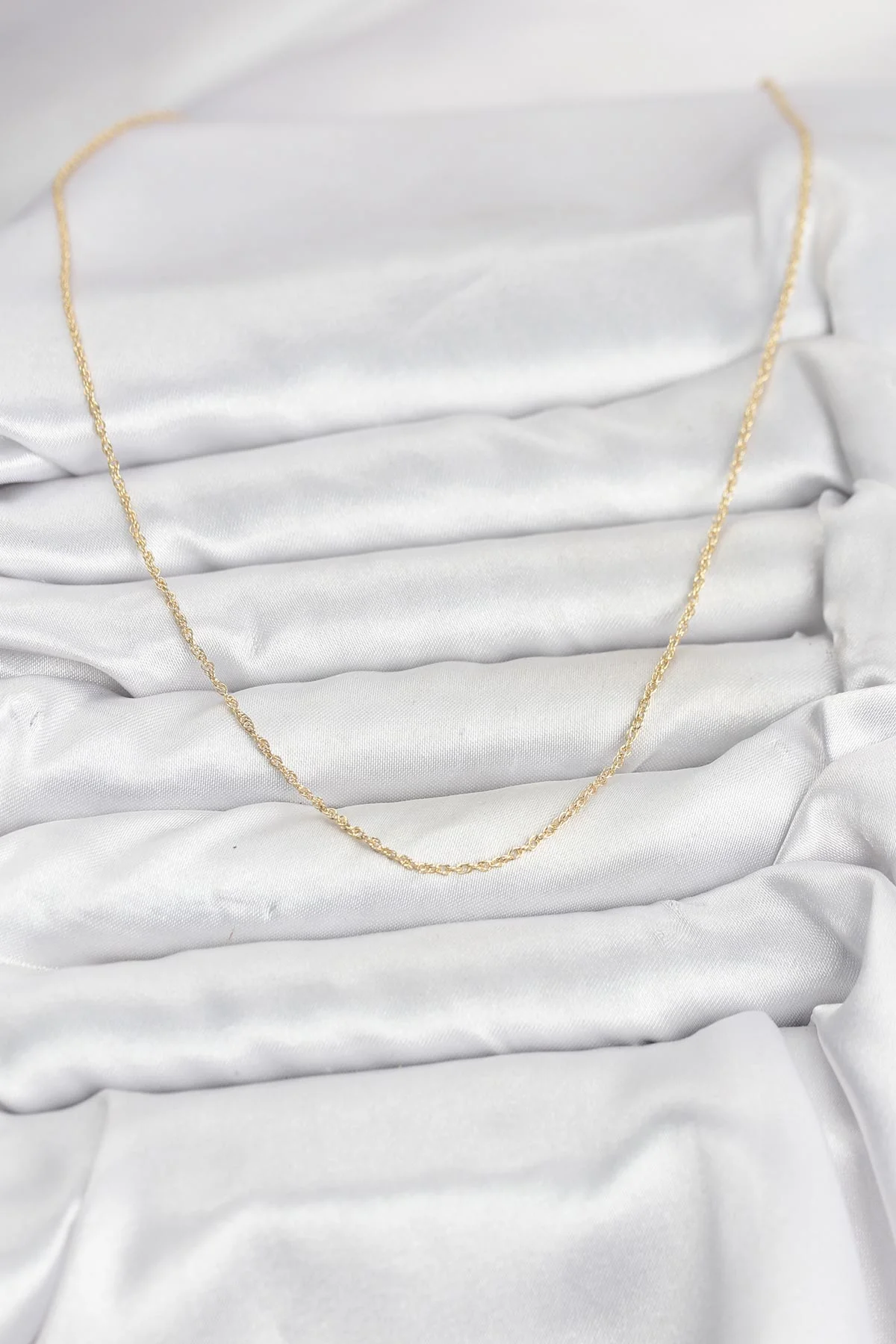 CM 14K Gold Renk Burgu Model 60 cm Kadın Kolye