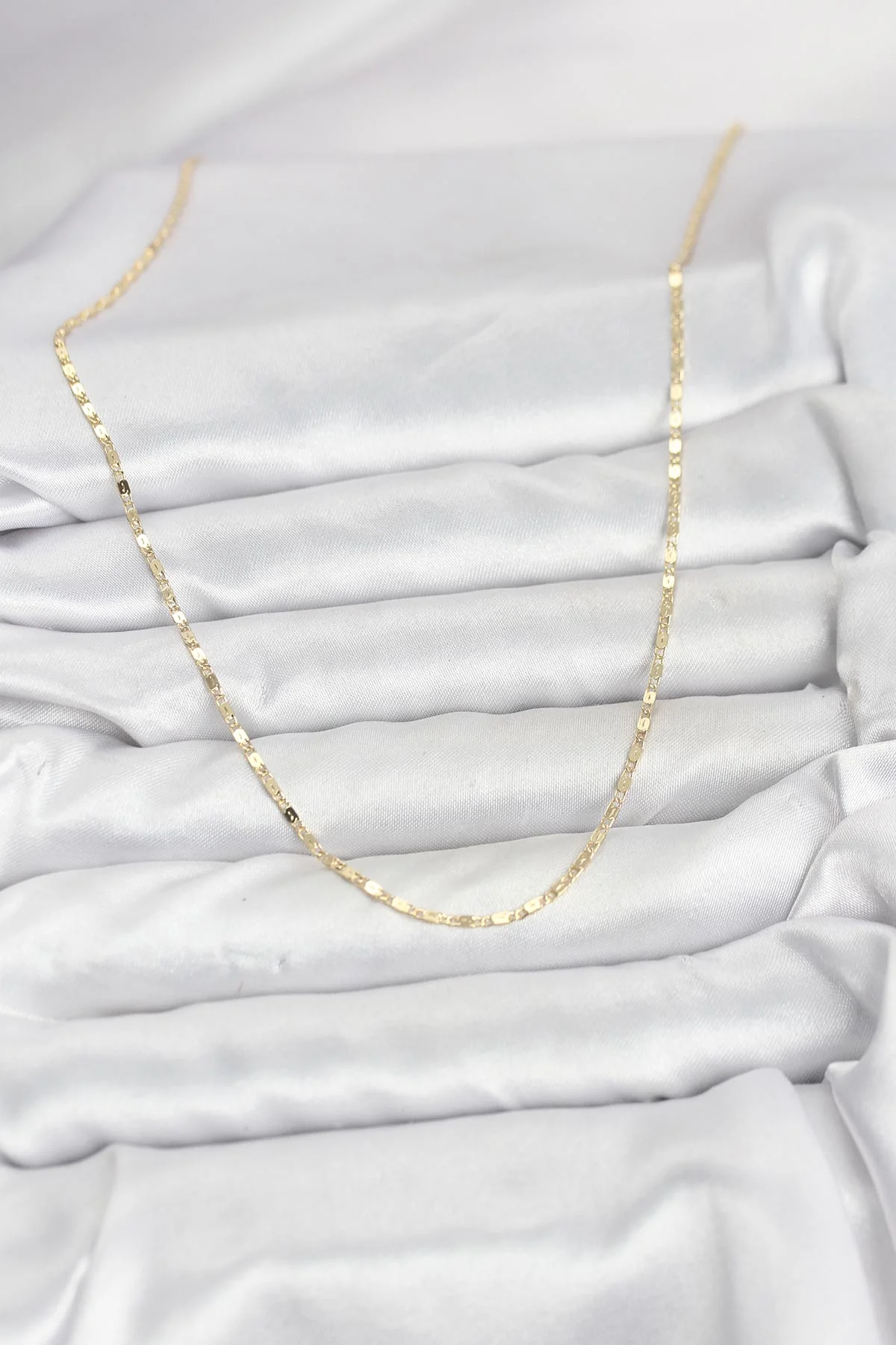 CM 14K Gold Renk Ezme Zincir Model 60 cm Kadın Kolye