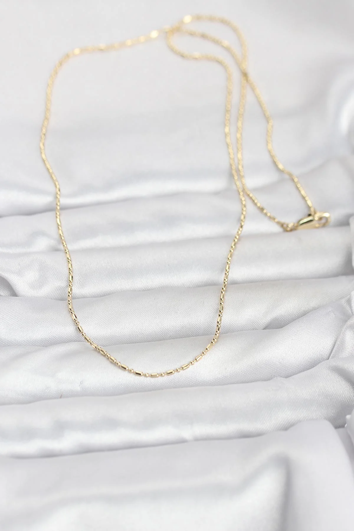 CM 14K Gold Renk Parçalı Topçuk Model 60 cm Kadın Kolye