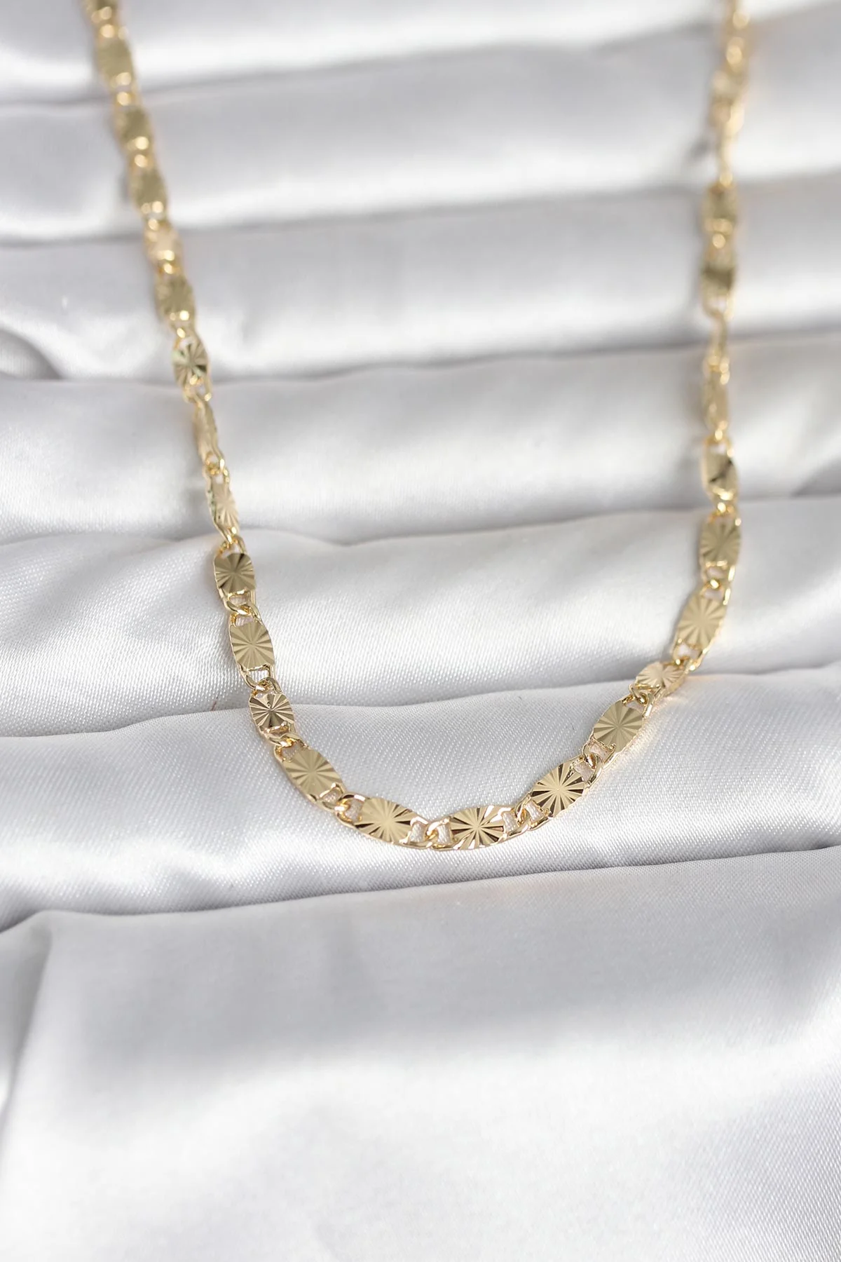 CM 14K Gold Renk Lazer Model 45 cm Kadın Kolye