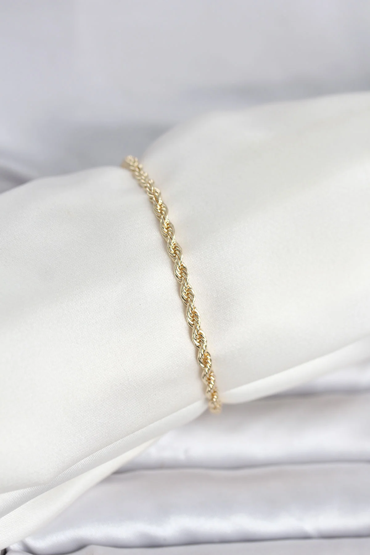 CM 14K Gold Renk Burgu Model Kadın Bileklik