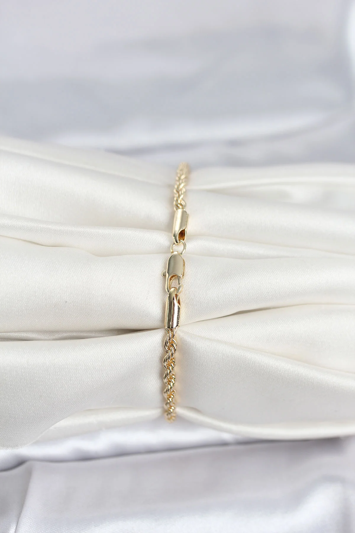 CM 14K Gold Renk Burgu Model Kadın Bileklik