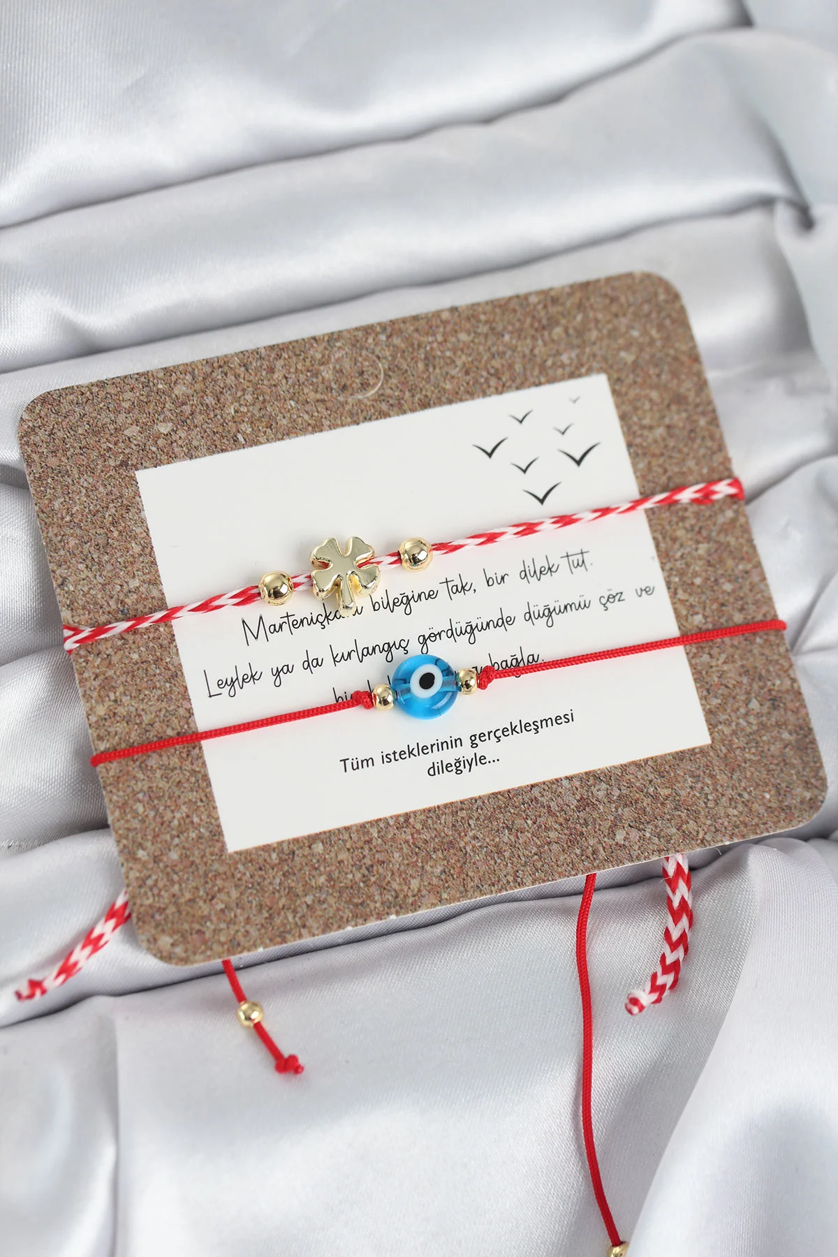 Marteniçka Bileklik 2'li Yonca ve Nazarlı Model