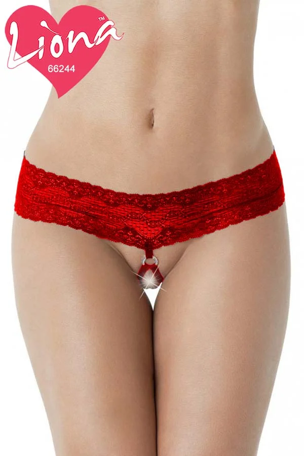 İpli Büyük Beden Dantel Külot