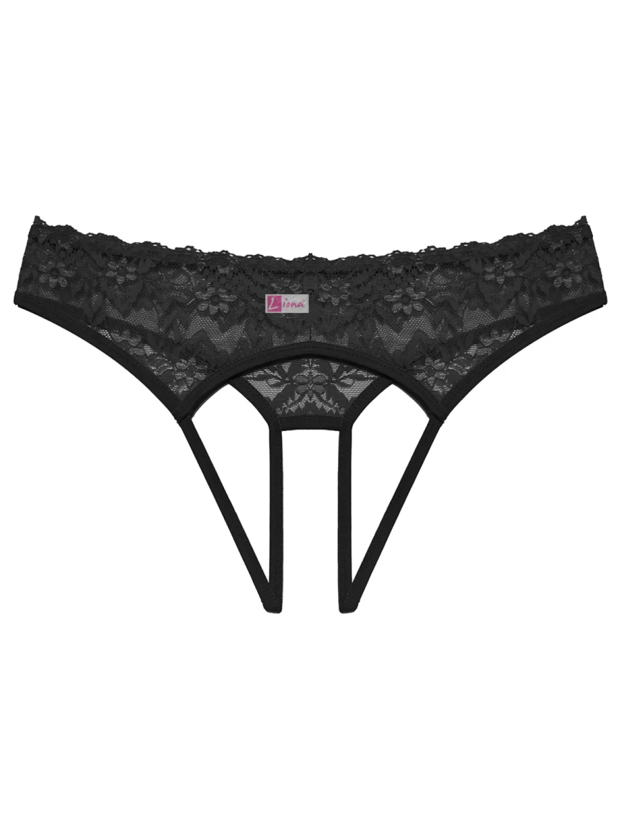 Büyük Beden Dantelli Kadın Siyah Fantazi Külot