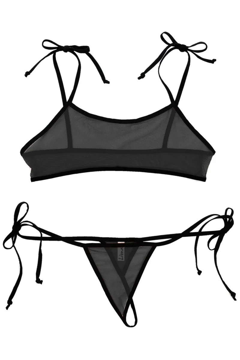 Büyük Beden Siyah Fantezi İç Giyim Sütyen Külot Takımı