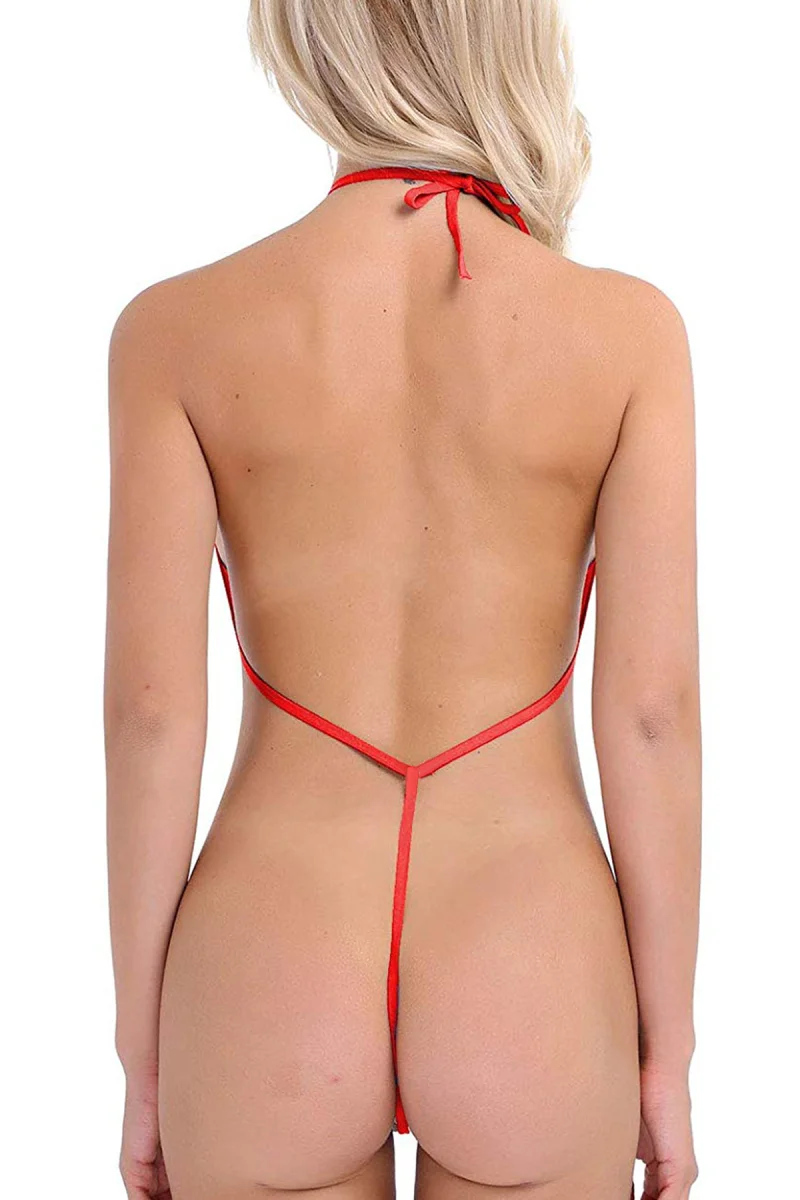 İçini Gösteren Büyük Beden Kadın Kırmızı Fantezi Gecelik