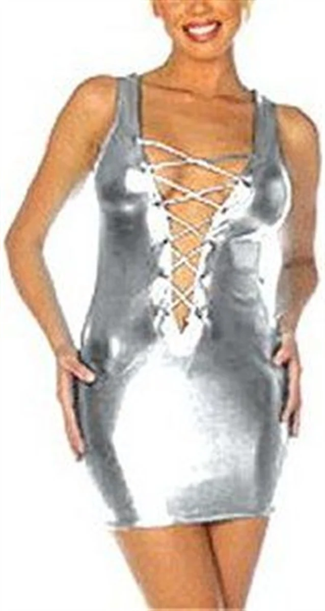 B060776 Dekolte Parlak Elbise