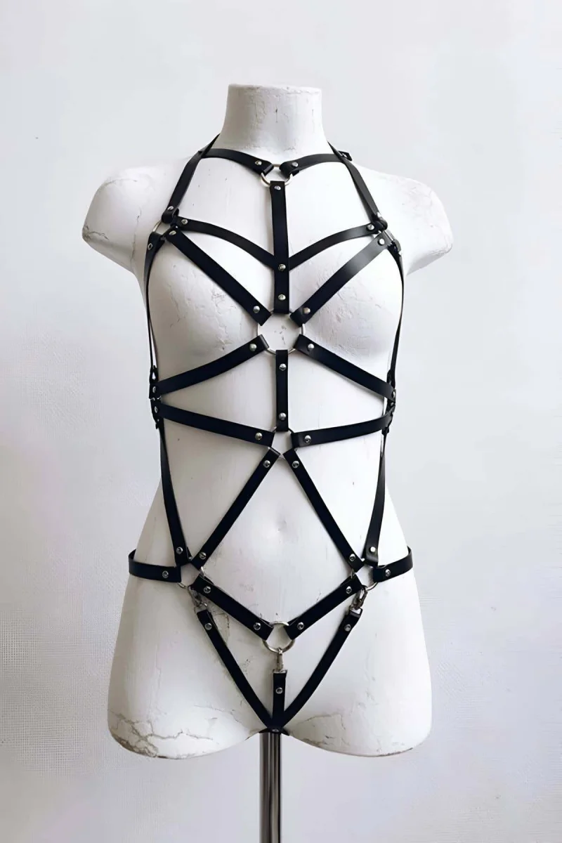Seksi Deri Vücut Harness - Brf316
