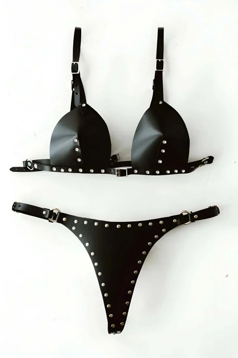 Seksi Deri Göğüs Ve Külot Harness - Brf849