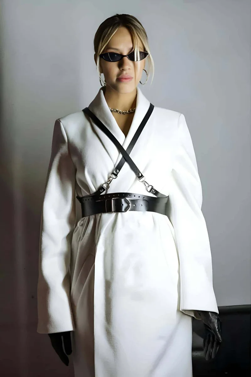 Şık Kadın Deri Kemer, Tarz Kadın Kemer, Elbise Üzeri Kemer - Brf1129