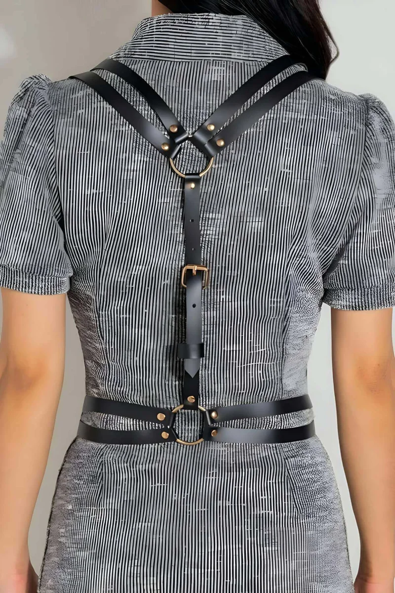 Seksi Omuzdan Askılı Deri Bel Kemeri, Giysi Aksesuar - Brf1180