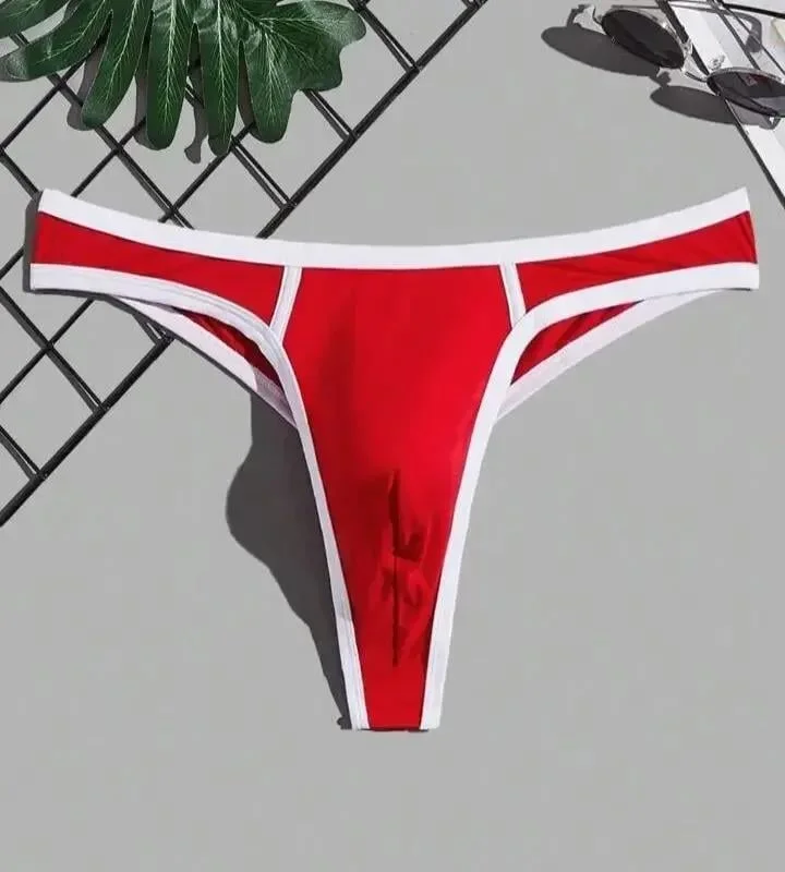 Erkek  Biyeli Kırmızı Tanga