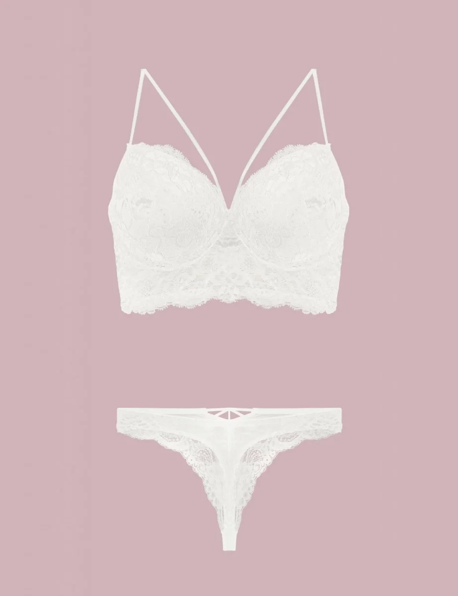 4330 Desteksiz Dantelli Sütyen Takım