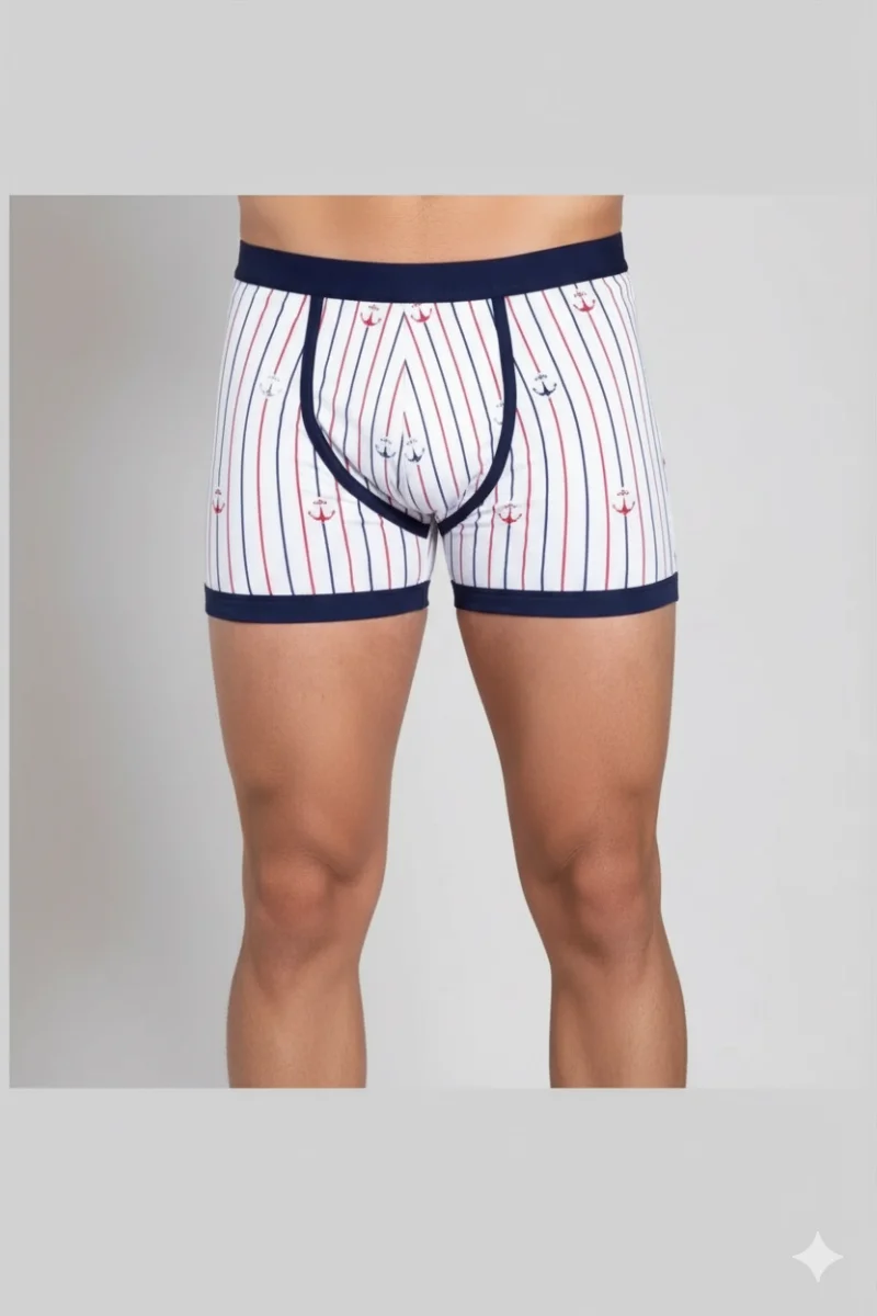 Berrak Çapa Ve Çizgi Baskı Erkek  Boxer 1107