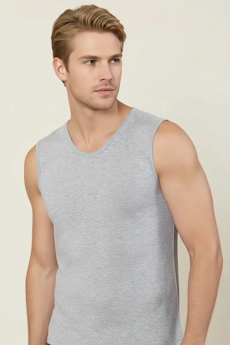 Şahinler Erkek  Sıfır Kol V Yaka Likra Atlet E079