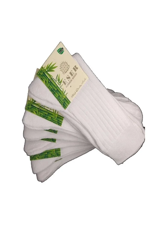 Eser Erkek  Beyaz Çift Taban Havlu Çorap