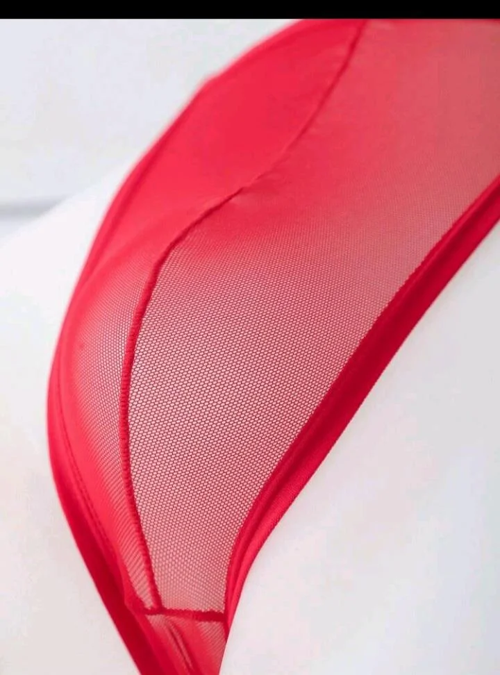 Erkek  Kırmızı Transparan Tanga İç Giyim