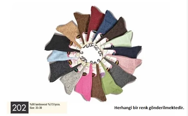 Gama 202 Kadın Düz Model Yün Soket Çorap