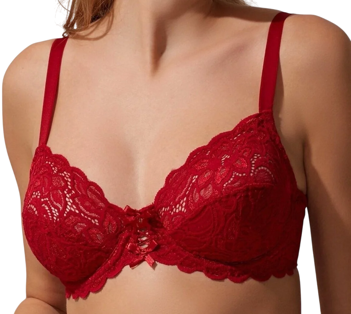 Nurteks 1050 Kadın Balenli Dantelli Toparlayıcı Sütyen