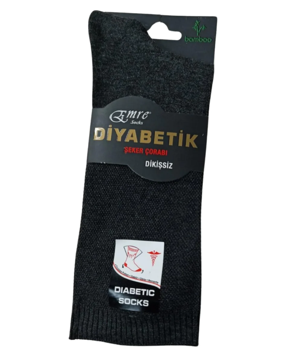Emre Erkek  Diyabetik Bambu Çorap 6 Adet