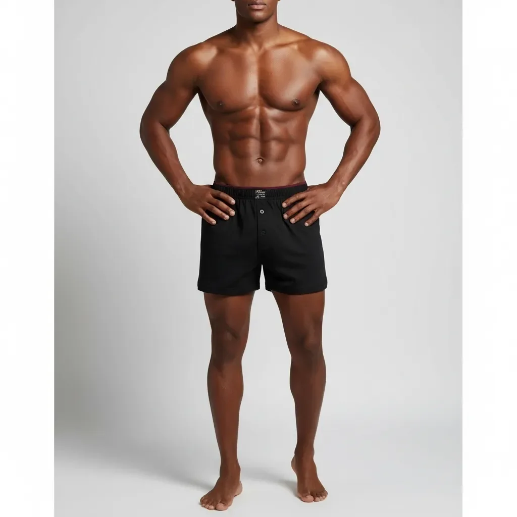 Huma One Erkek Havlu Bel Düz Boxer Battal Boy 3xl Siyah Renk