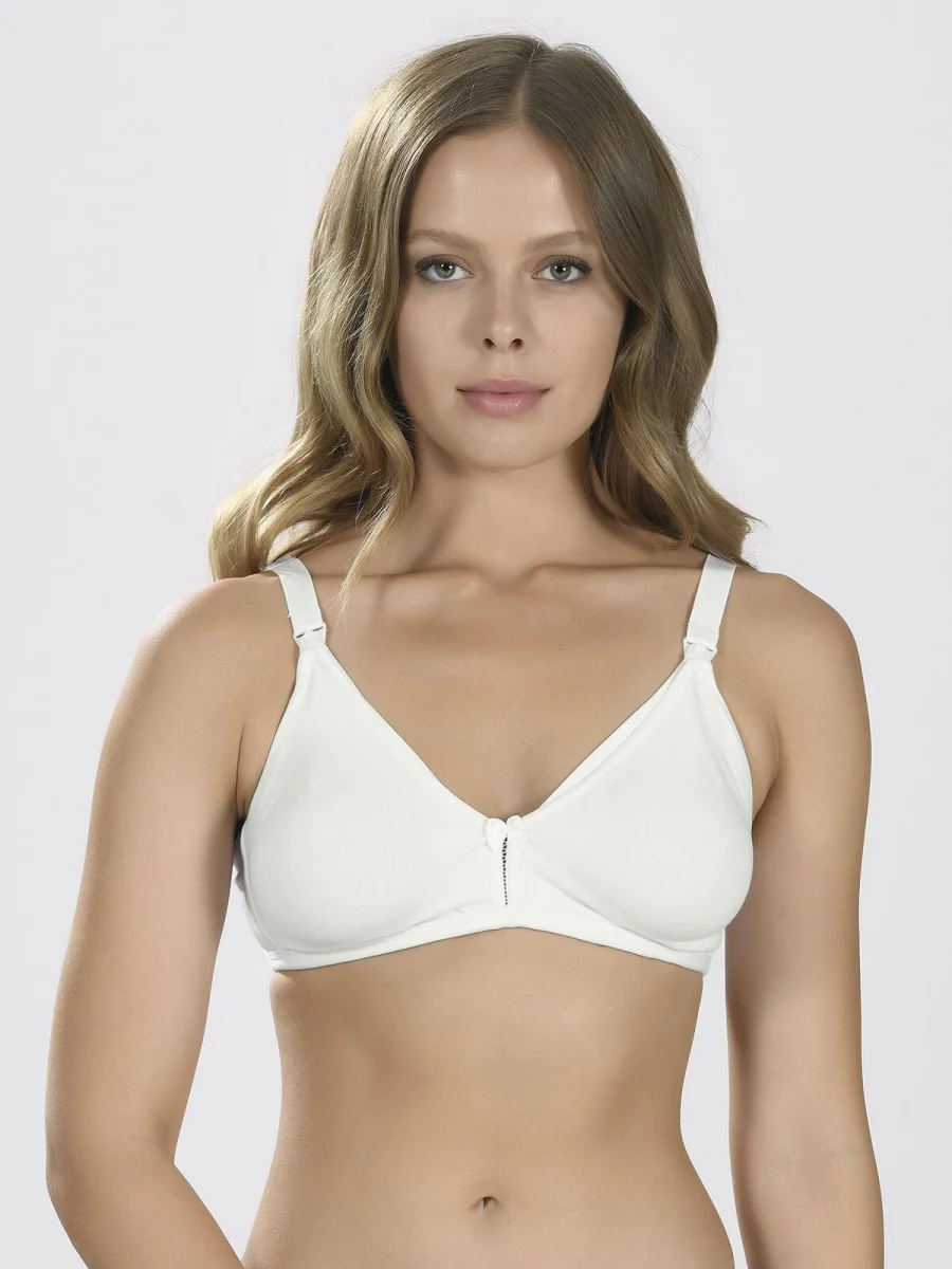 Ekru Dikişsiz Emzirme Sütyeni